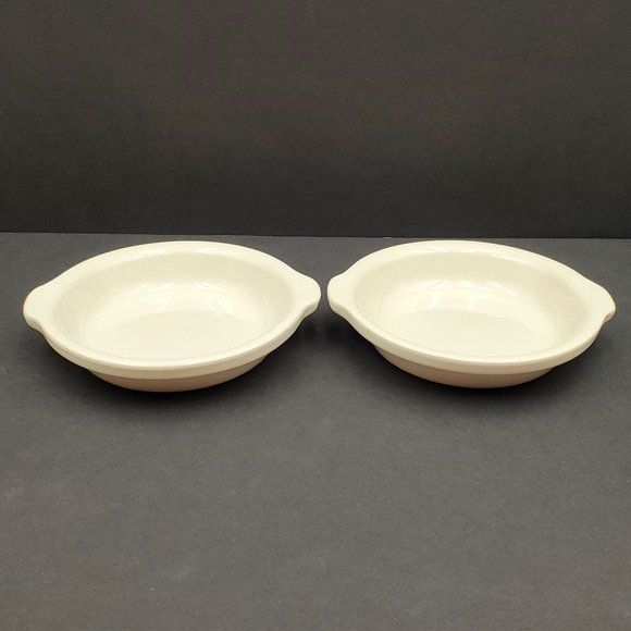 Hall 513 Round Au Gratin Dish Small Baking Dish Ivory Baker with Handles - Picture 6 of 6